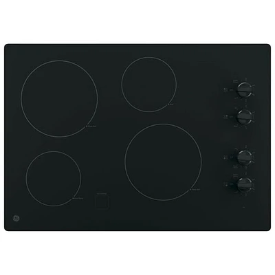 GE 30" 4-Element Electric Cooktop (JP3030DWBB) - Black