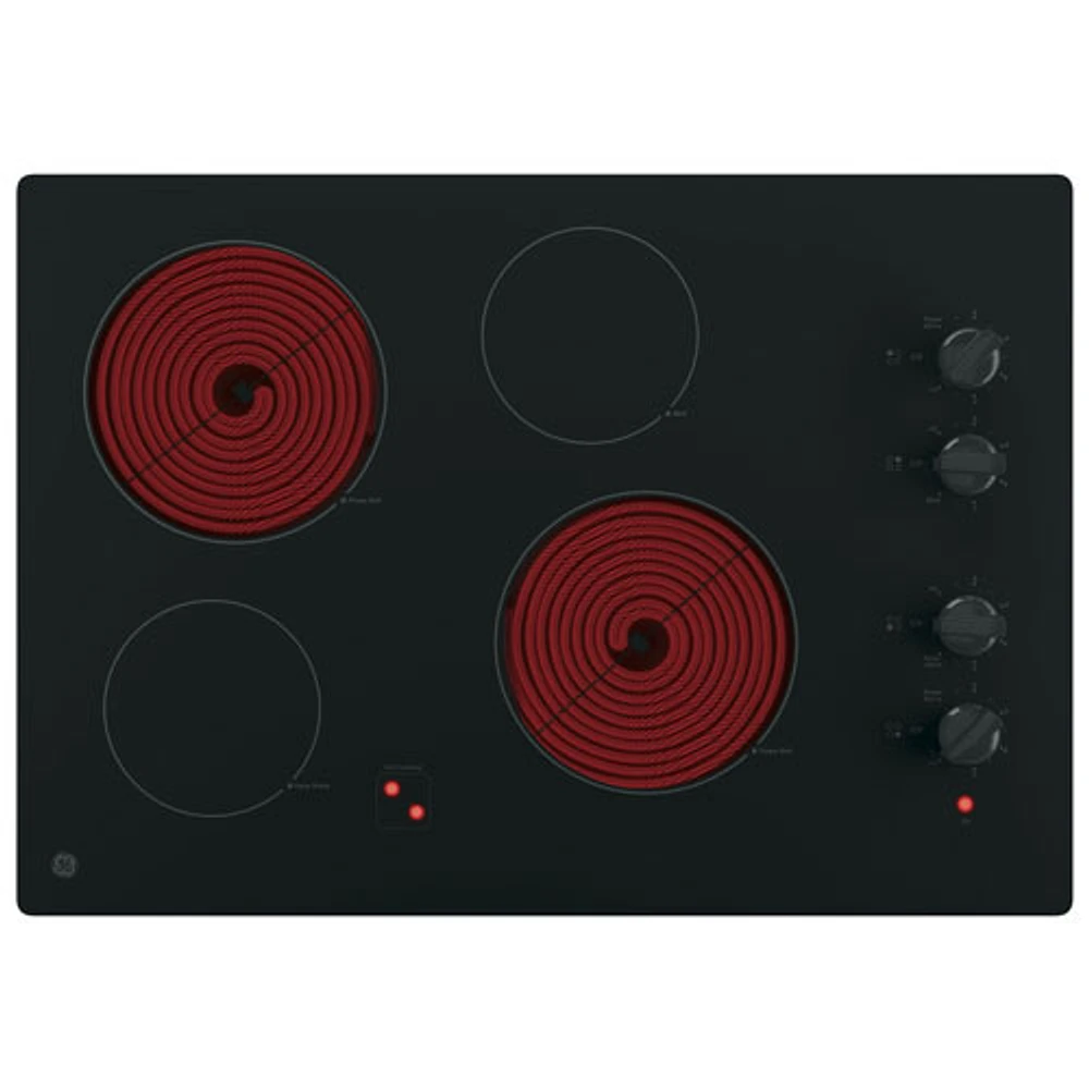 GE 30" 4-Element Electric Cooktop (JP3030DWBB) - Black