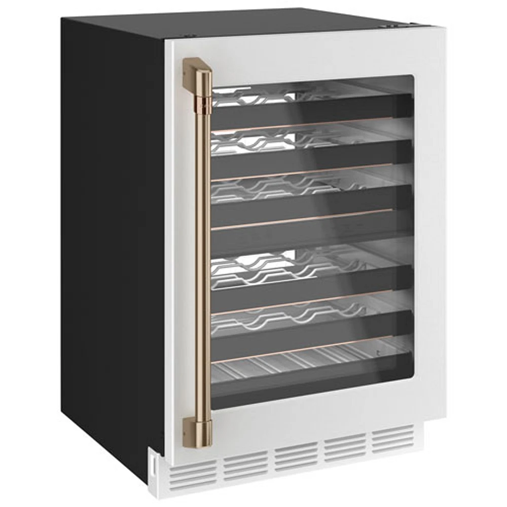 Café 46-Bottle Built-In Dual Temperature Zone Wine Cellar (CCP06DP4PW2) - Matte White