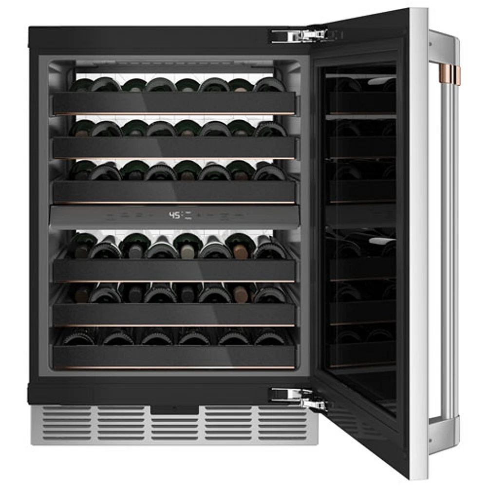 Café 46-Bottle Built-In Dual Temperature Zone Wine Cellar (CCP06DP2PS1) - Stainless Steel