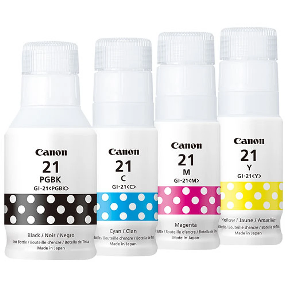 Canon GI-21 Ink Bottle Bundle Kit - 4-Pack