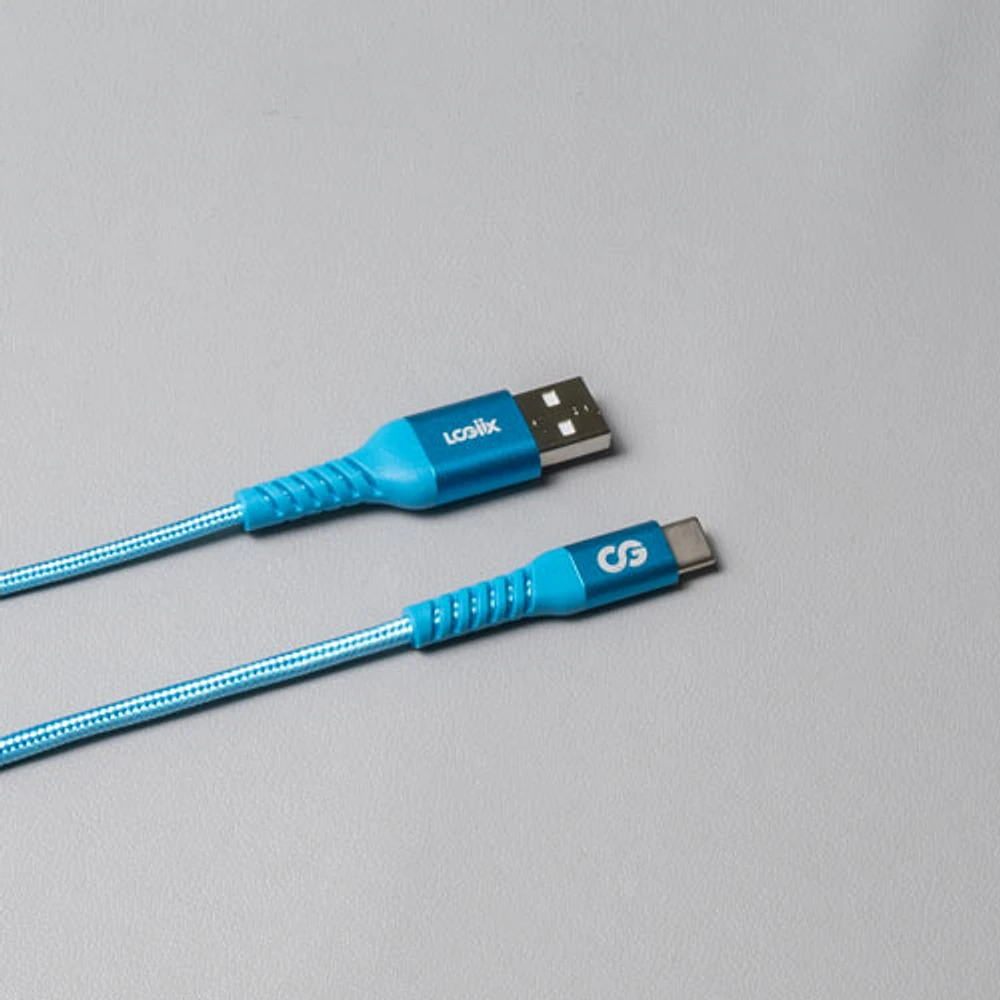 Câble tissé USB à USB-C de 1,2 m (3,9 pi) Vibrance de LOGiiX (LGX