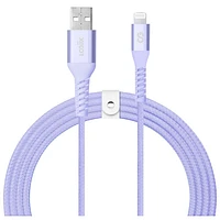 LOGiiX Vibrance 1.2m (3.9 ft.) Braided USB to Lightning Cable (LGX-13761) - Lavender