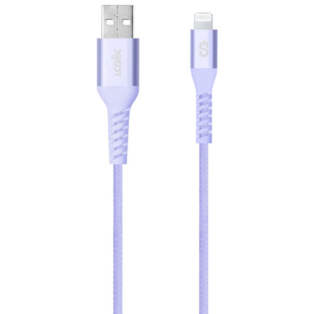 Câble tissé USB à Lightning de 1,2 m (3,9 pi) Vibrance de LOGiiX (LGX-13761) - Lavande