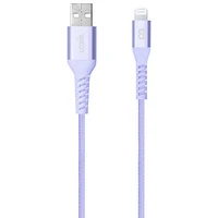 Câble tissé USB à Lightning de 1,2 m (3,9 pi) Vibrance de LOGiiX (LGX-13761) - Lavande