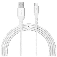 LOGiiX Vibrance 1.2m (3.9 ft.) Braided USB to USB-C Cable (LGX-13752) - White