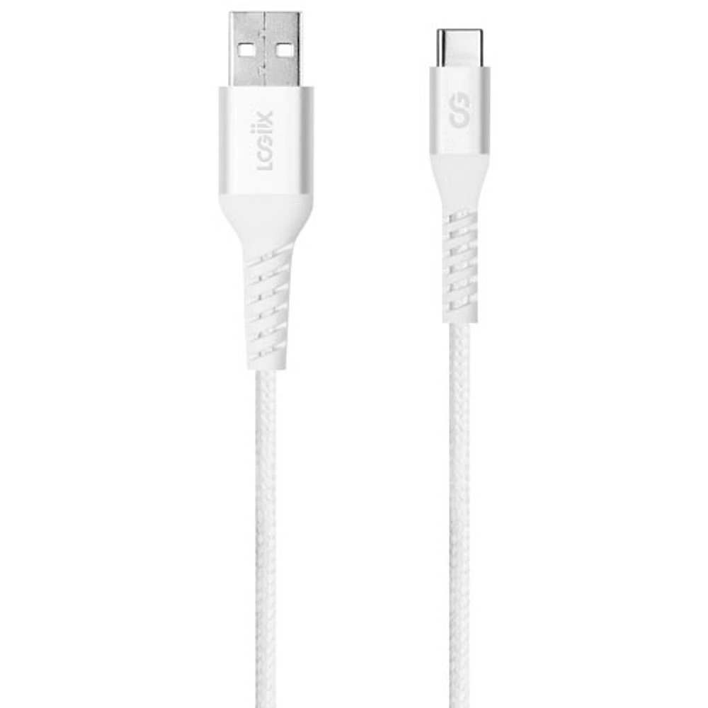 LOGiiX Vibrance 1.2m (3.9 ft.) Braided USB to USB-C Cable (LGX-13752) - White