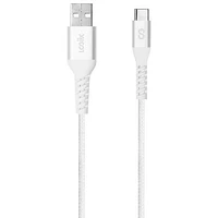 LOGiiX Vibrance 1.2m (3.9 ft.) Braided USB to USB-C Cable (LGX-13752) - White