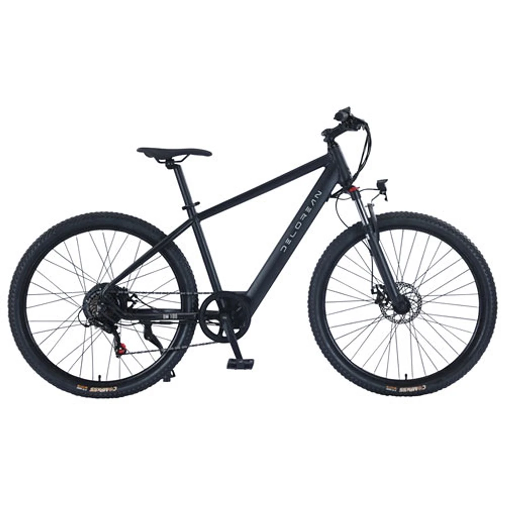 DeLorean DM100 350W Electric Bike (Up to 80.46km Battery Range/ 32km/hr Top Speed) - Black