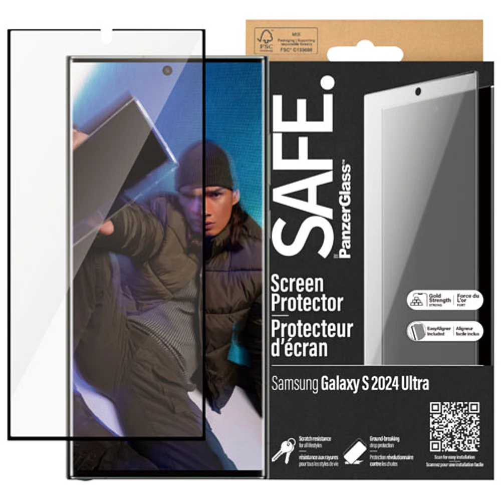 Protecteur d'écran en verre SAFE de PanzerGlass pour Galaxy S24 Ultra