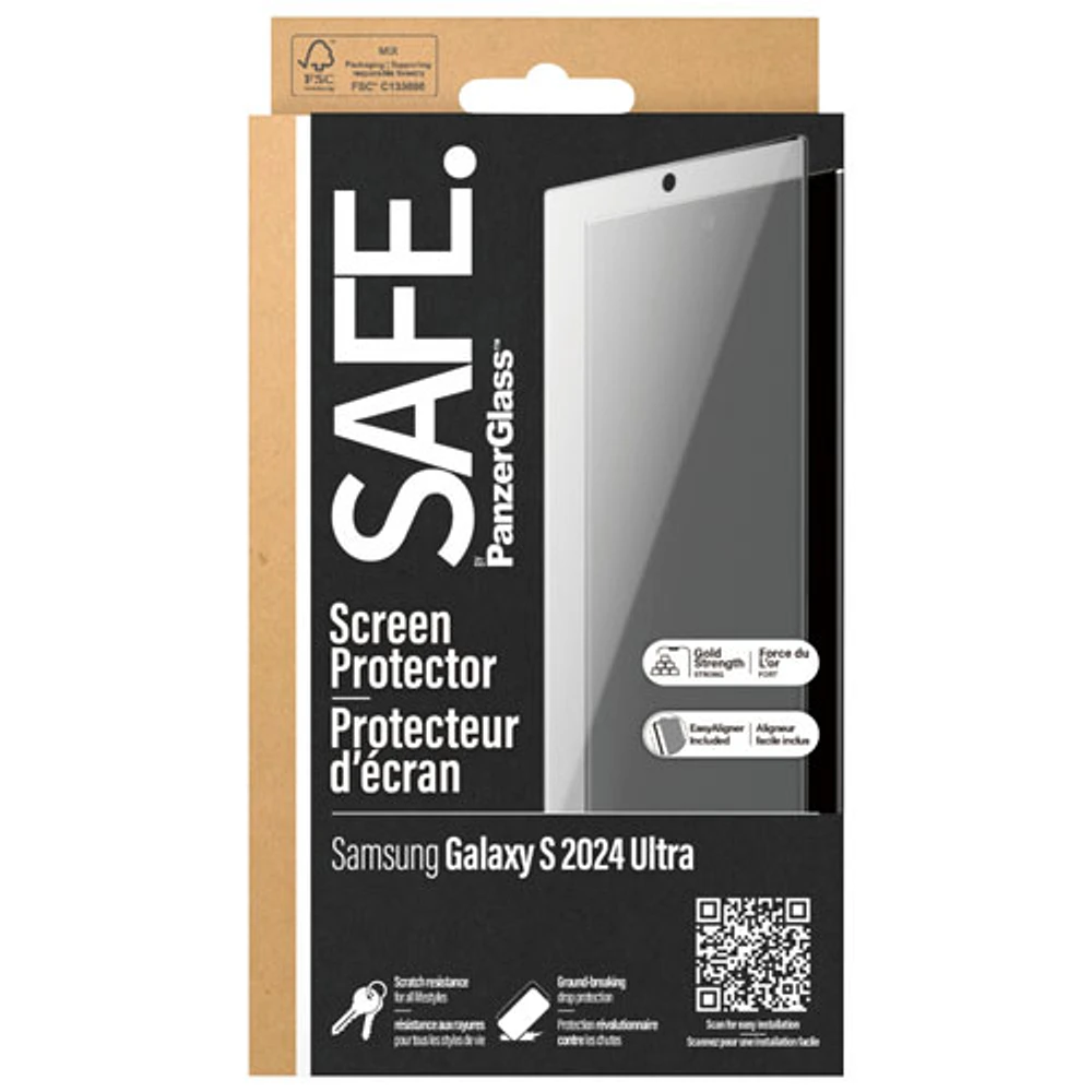 Protecteur d'écran en verre SAFE de PanzerGlass pour Galaxy S24 Ultra