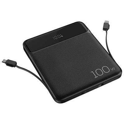 Chargeur portable PD 100 W 20 000 mAh avec câbles intégrés de Kopplen - Noir