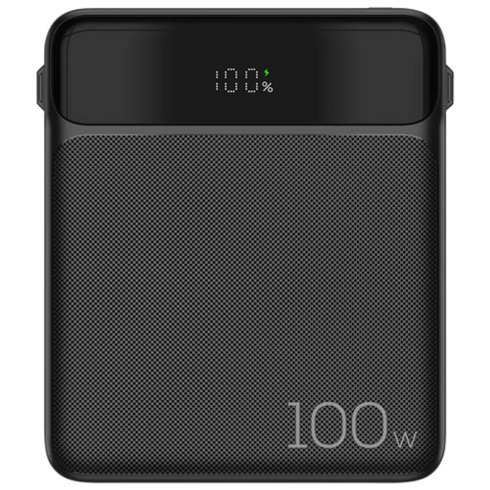 Chargeur portable PD 100 W 20 000 mAh avec câbles intégrés de Kopplen - Noir