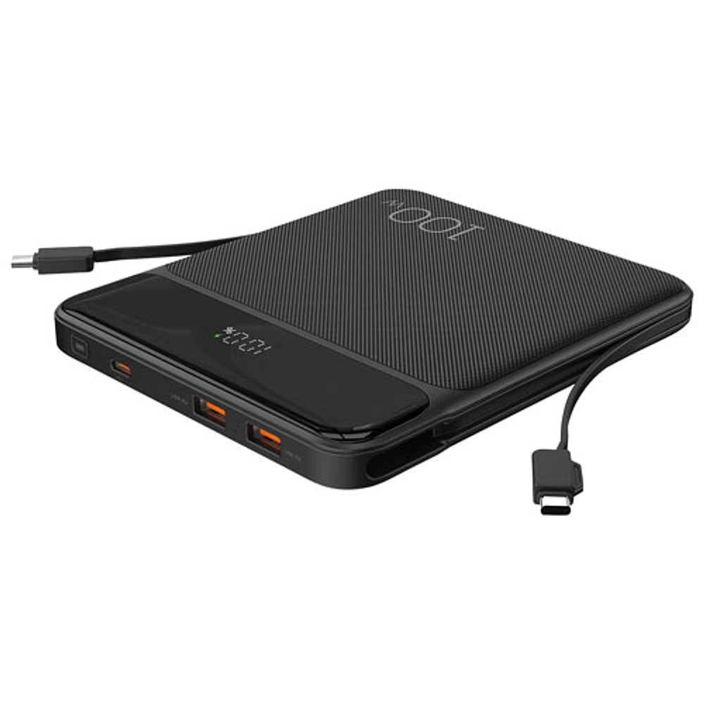 Chargeur portable PD 100 W 20 000 mAh avec câbles intégrés de Kopplen - Noir