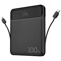 Chargeur portable PD 100 W 20 000 mAh avec câbles intégrés de Kopplen - Noir