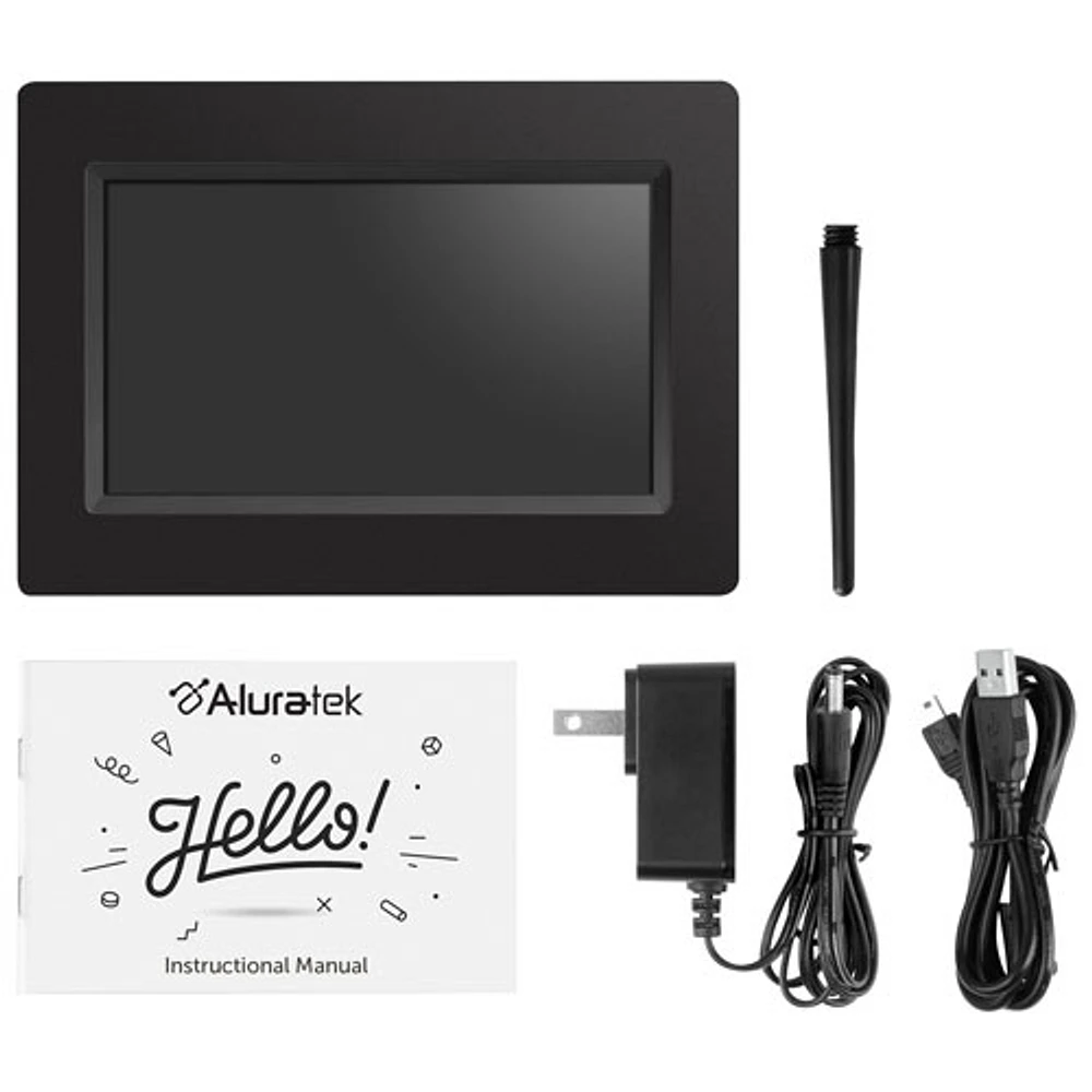 Aluratek 7" Wi-Fi Digital Photo Frame (AWDMPF107F) - Black