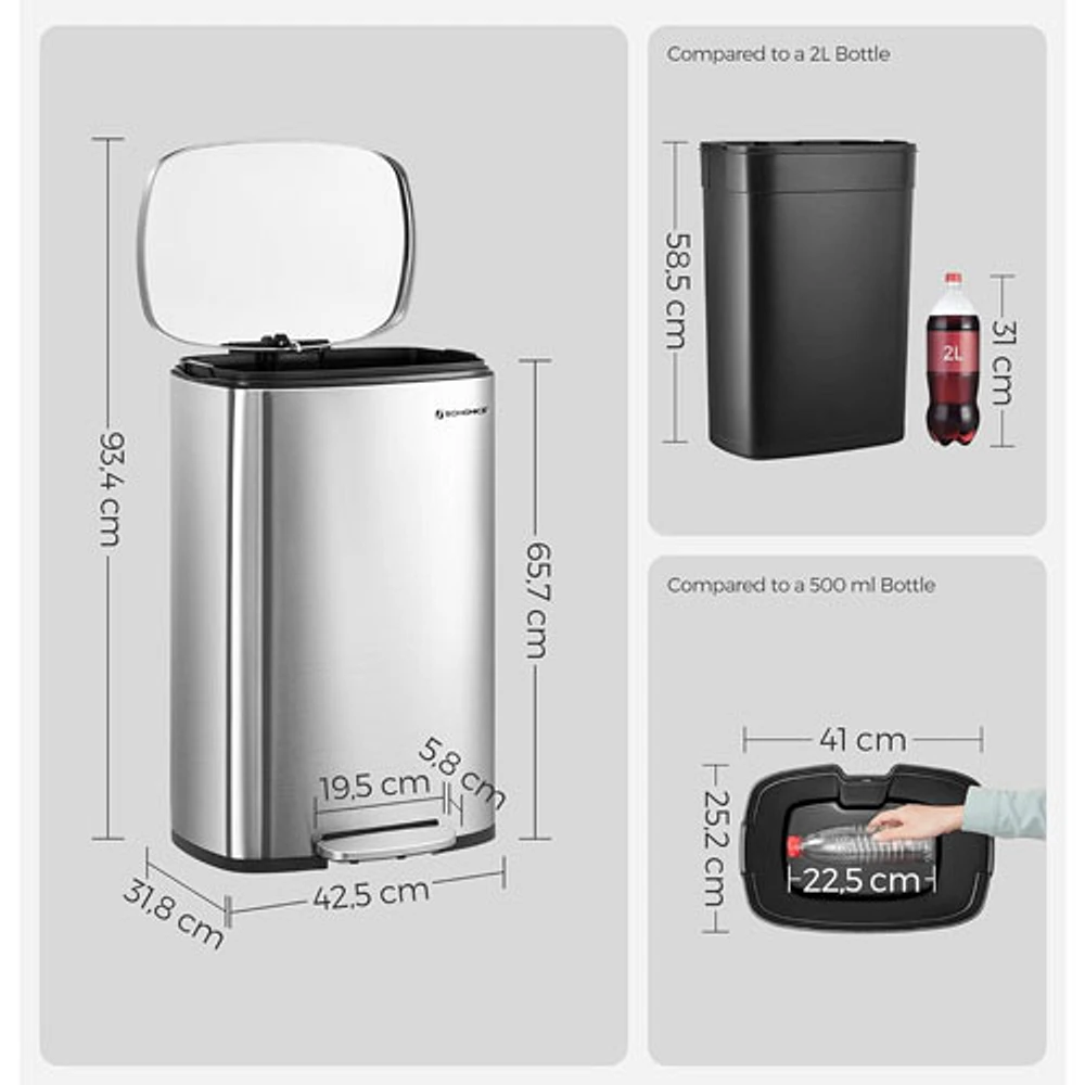 Boutique Home 49L Trash Can (LTB050E01)