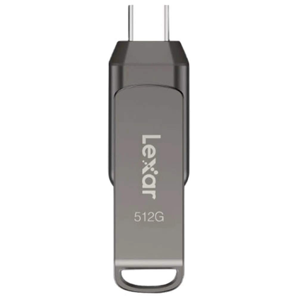 Lexar JumpDrive Dual Drive D400 512GB USB 3.1 + USB-C Flash Drive