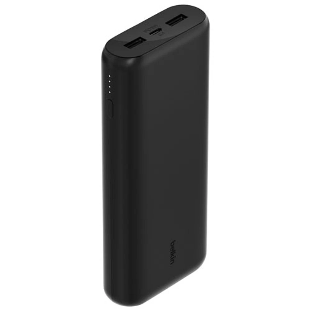 Chargeur portable USB-A/USB-C à 3 ports de 20000 mAh BoostCharge de Belkin - Noir