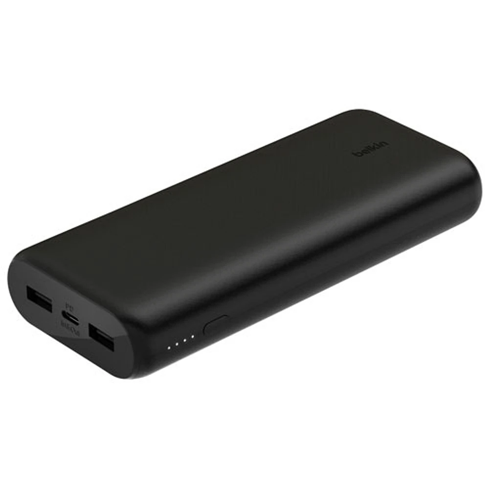 Chargeur portable USB-A/USB-C à 3 ports de 20000 mAh BoostCharge de Belkin - Noir