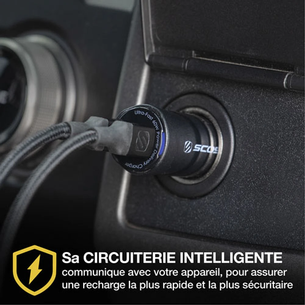 Scosche PowerVolt 40W Dual USB-C Car Charger - Black