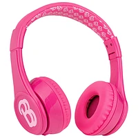 Casque d'écoute Bluetooth pour enfants Barbie de KIDdesigns avec microphone - Rose