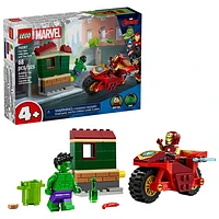 LEGO Marvel : Iron Man avec une moto et Hulk - 68 pièces (76287)