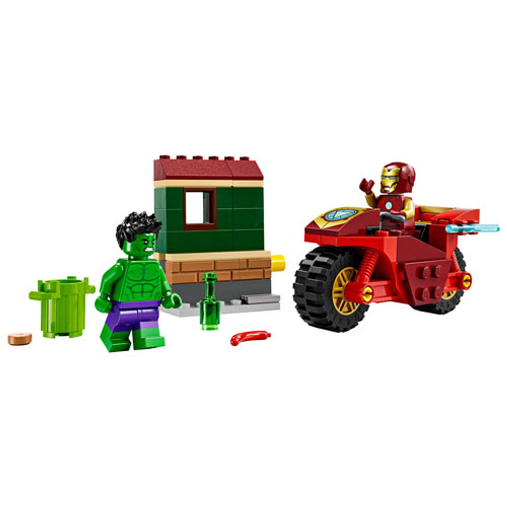 LEGO Marvel : Iron Man avec une moto et Hulk - 68 pièces (76287)