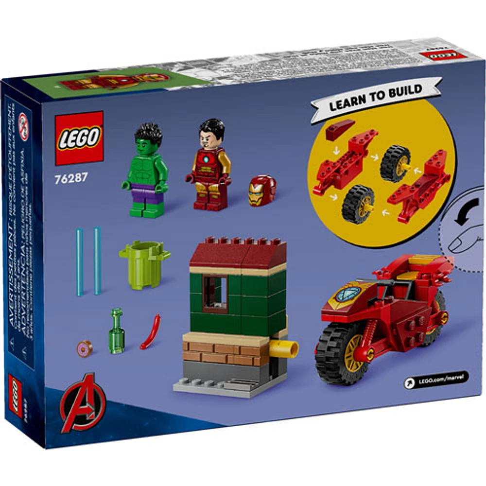 LEGO Marvel : Iron Man avec une moto et Hulk - 68 pièces (76287)