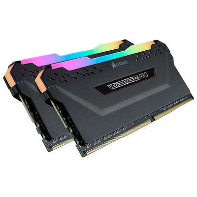 Mémoire DDR4 64 Go (2 x 32 Go) 3600 MHz Vengeance RGB Pro de Corsair pour PC (CMW64GX4M2D3600C18)