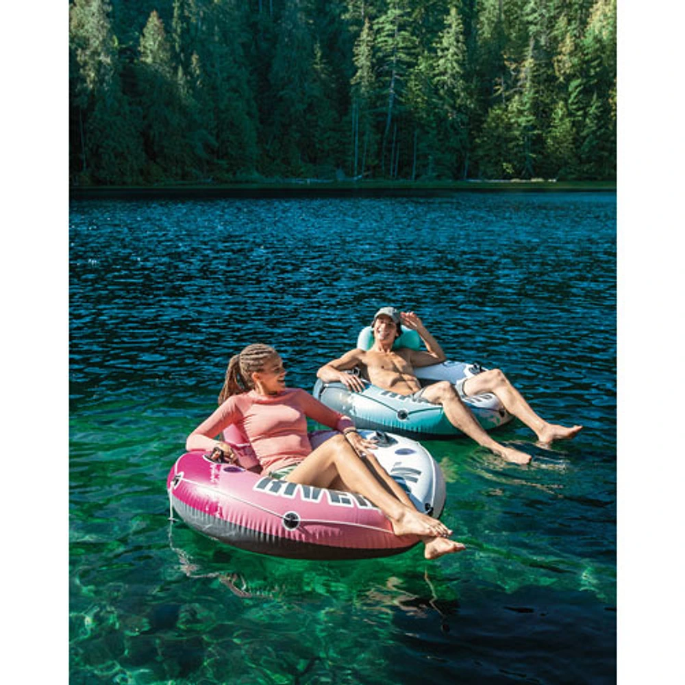 Intex River Run 1 Inflatable Tube with Backrest & Cup Holders