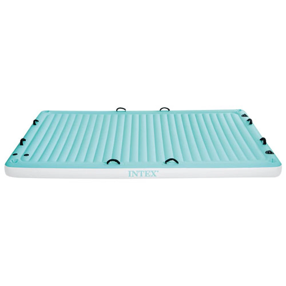 Matelas flottant d'Intex - 10 pi et 2 po x 6 pi et 7 po - Bleu/Blanc