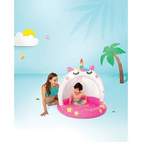 Intex Caticorn Island Inflatable Baby Pool with Sunshade