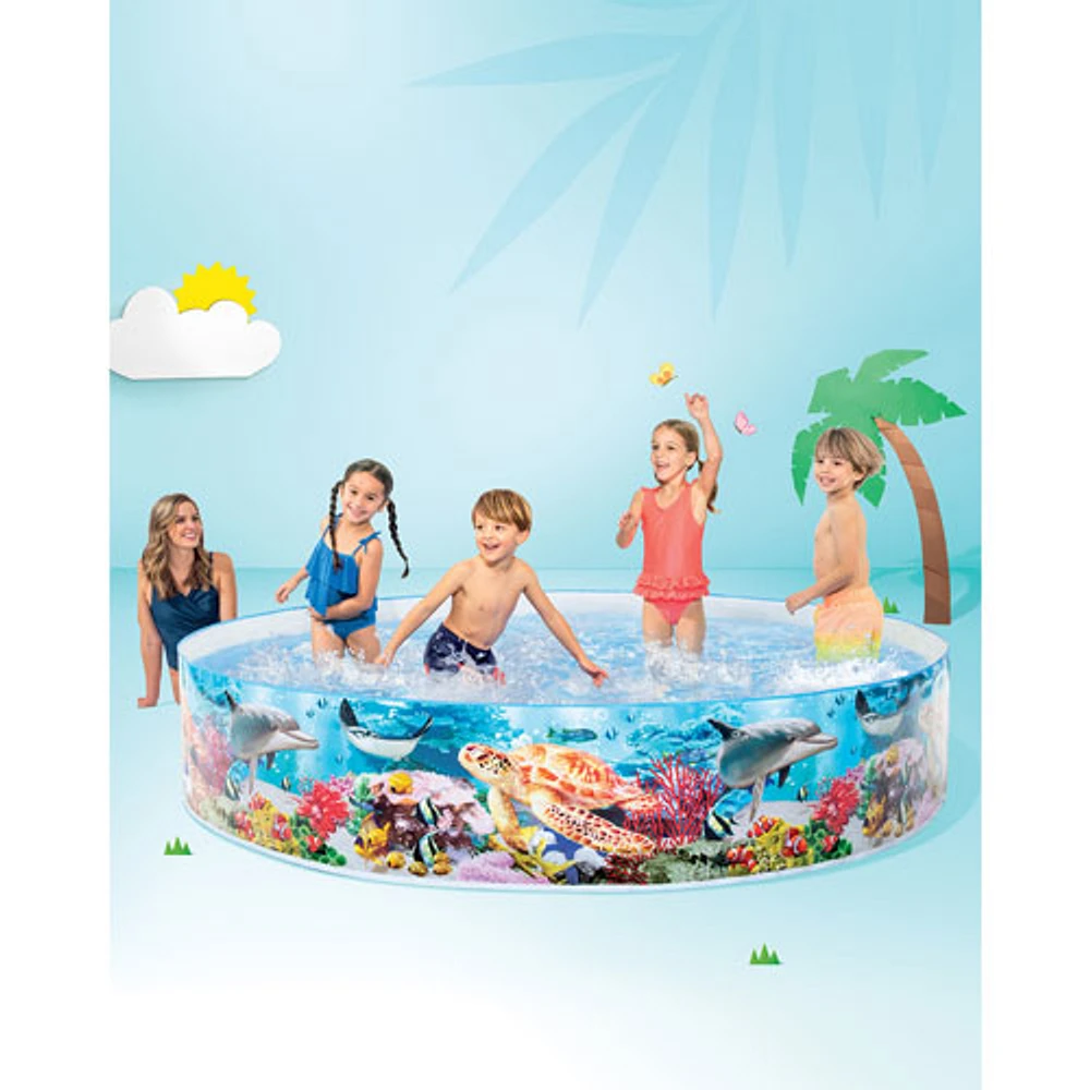 Intex Deep Sea Blue SnapSet Kiddie Pool - 8ft x 1.5ft
