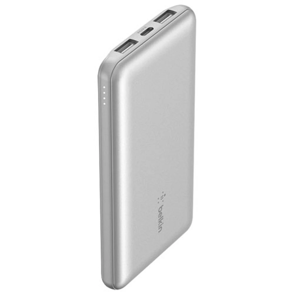 Belkin BoostCharge 10000 mAh USB-A/USB-C 15W PD Power Bank - Silver