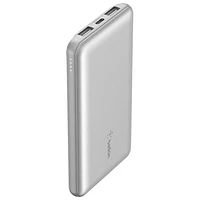 Belkin BoostCharge 10000 mAh USB-A/USB-C 15W PD Power Bank - Silver