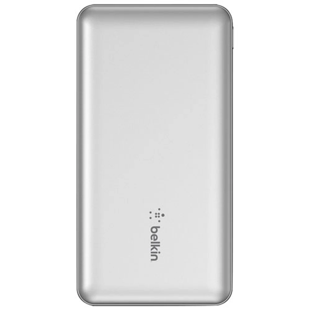 Belkin BoostCharge 10000 mAh USB-A/USB-C 15W PD Power Bank - Silver