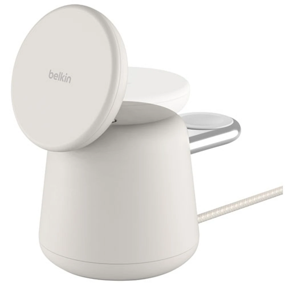 Belkin BoostCharge Pro 2-in-1 Wireless Charging Dock with MagSafe for iPhone & Apple Watch - Sand