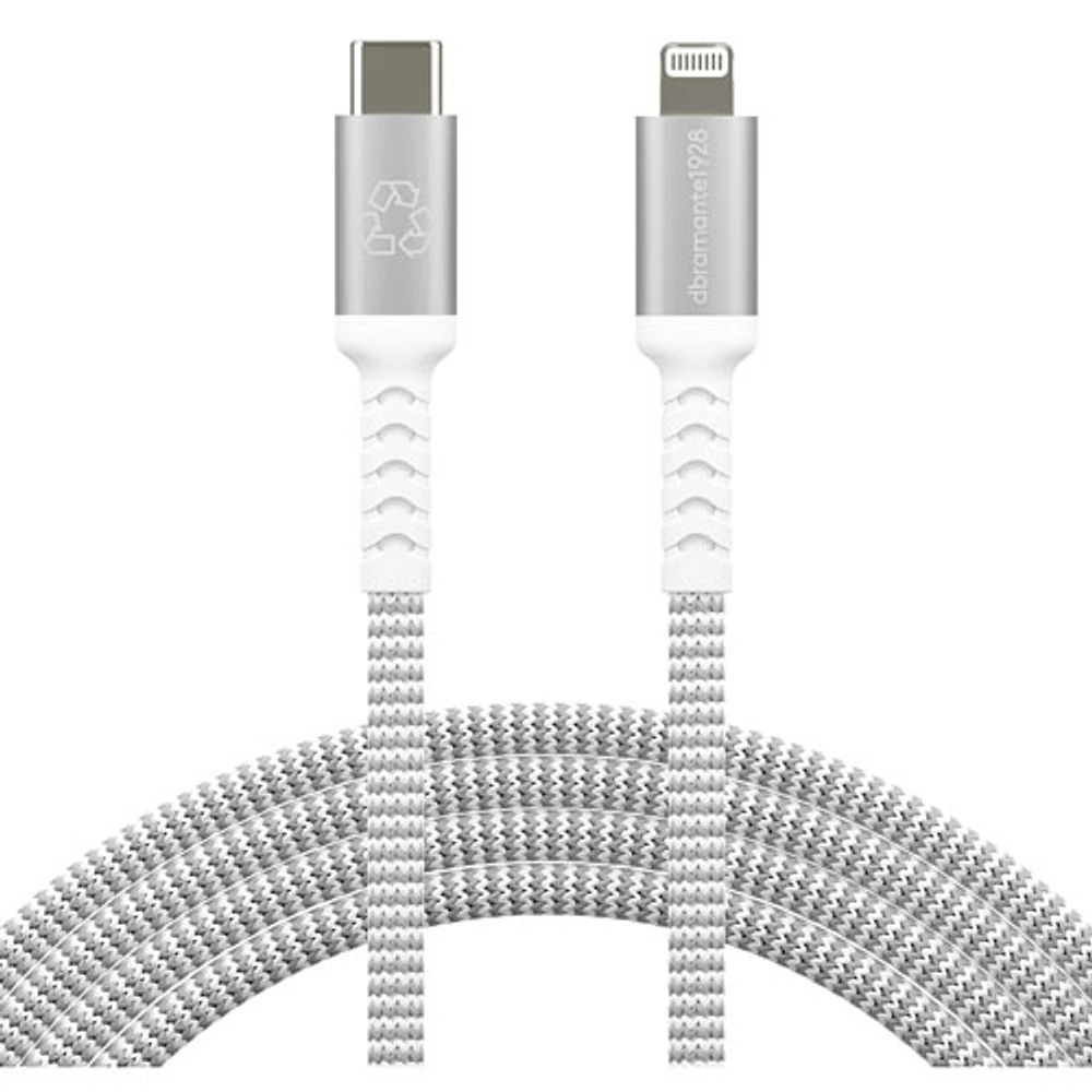 dbramante1928 2.5m (8ft) USB-C to Lightning Braided Cable (DB-CB25CLGRU512) - White