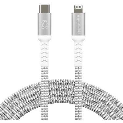 Câble tissé USB-C à Lightning de 2,5 m (8 pi) de dbramante1928 (DB-CB25CLGRU512) - Blanc