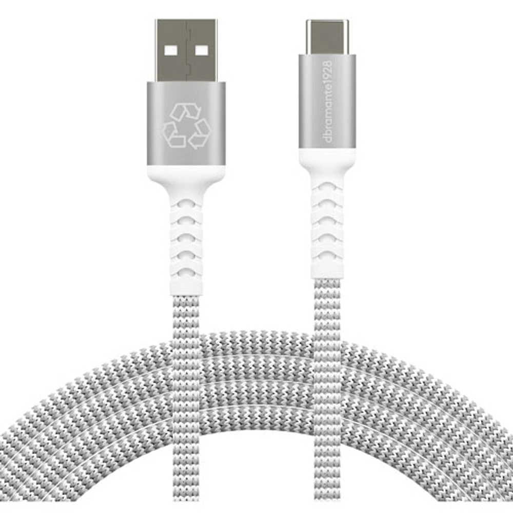 dbramante1928 2.5m (8ft) USB-A to USB-C Braided Cable (DB-CB25ACGRU509) - White