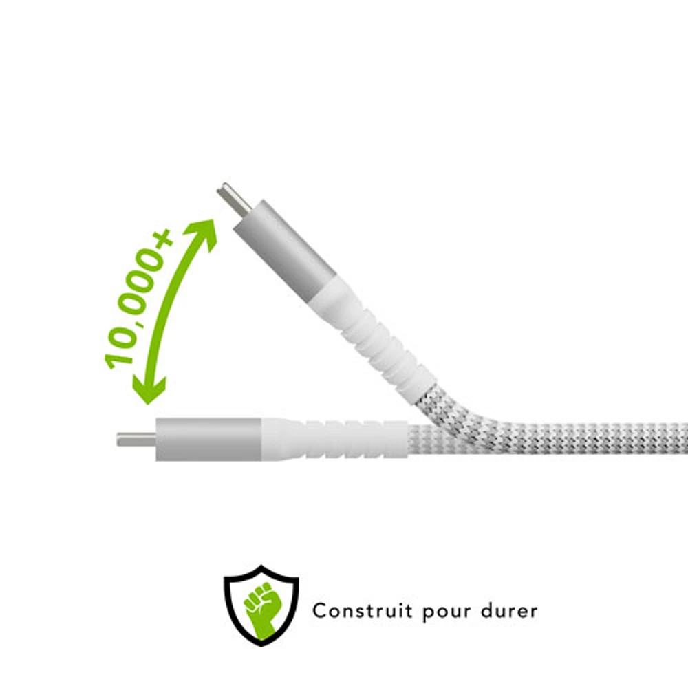 dbramante1928 2.5m (8ft) USB-A to USB-C Braided Cable (DB-CB25ACGRU509) - White