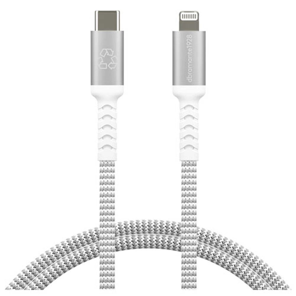 dbramante1928 1.2m (3.94ft) USB-C to Lightning Braided Cable (DB-CB12CLGRU508) - White