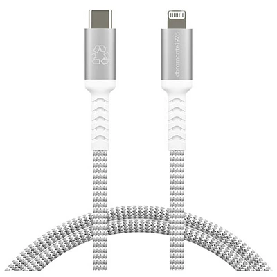 Câble tissé USB-C à Lightning de 1,2 m (3,94 pi) de dbramante1928 (DB-CB12CLGRU508) - Blanc