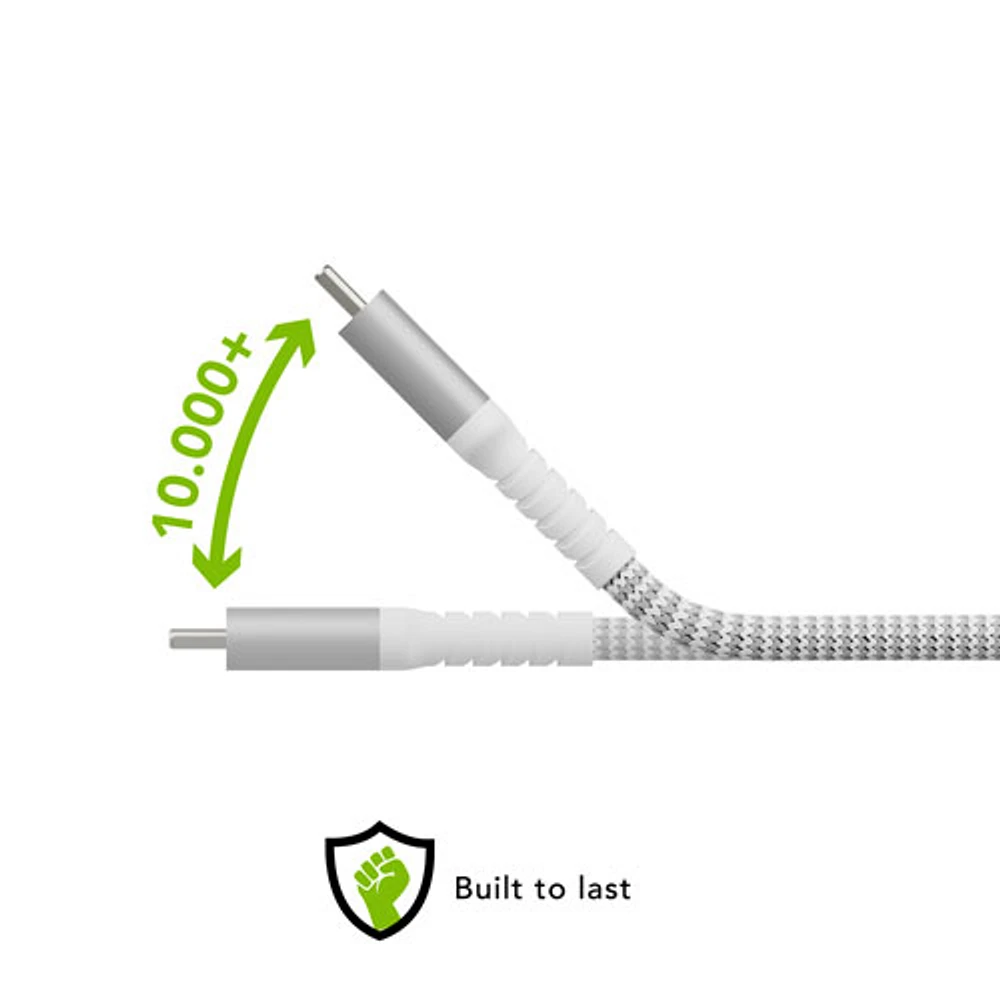 dbramante1928 1.2m (3.94ft) USB-C to Lightning Braided Cable (DB-CB12CLGRU508) - White