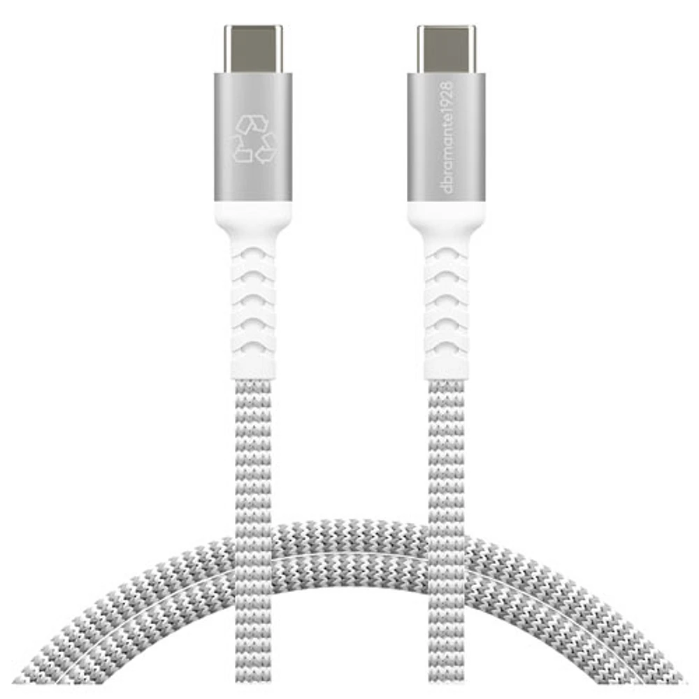 dbramante1928 1.2m (3.94ft) USB-C to USB-C Braided Cable (DB-CB12CCGRU507) - White