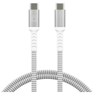 Câble tissé USB-C à USB-C de 1,2 m (3,94 pi) de dbramante1928 (DB-CB12CCGRU507) - Blanc