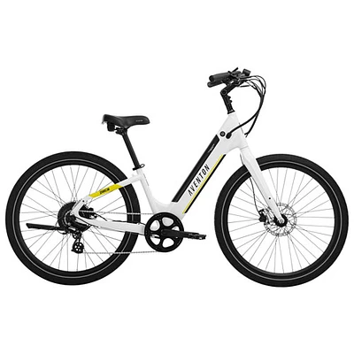 Vélo de ville électrique à cadre bas Pace 500.3 d'Avento (moteur 500 W/autonomie 96 km/vitesse maximale 32 km/h) - Grand - Blanc fantôme