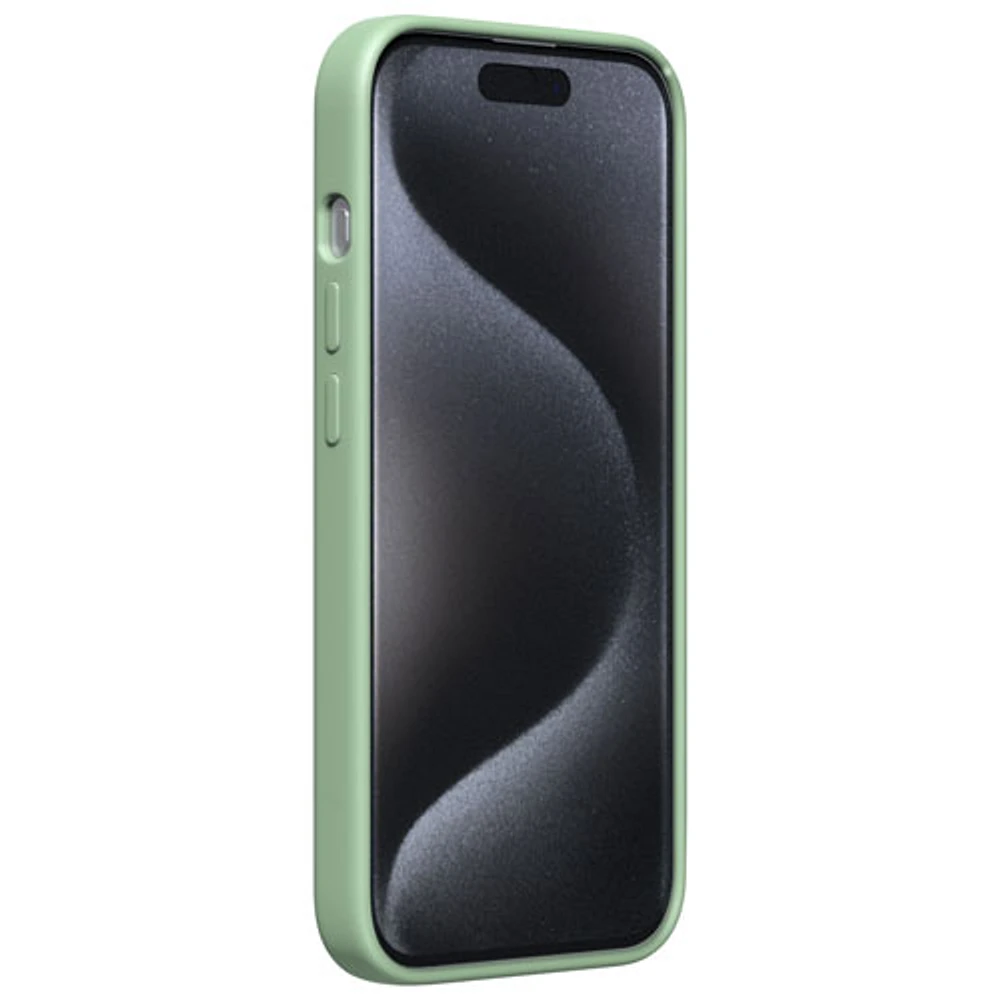 Étui rigide ajusté en silicone Sensor d'Incipio avec protecteur de lentille pour iPhone 15 Pro - Sauge