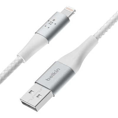 Câble tissé USB-A à Lightning de 2 m (6,6 pi) BoostCharge de Belkin (CAA002bt2MWH)